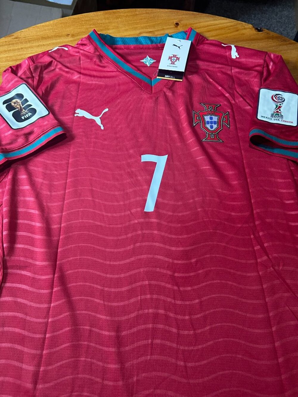 Cristiano Ronaldo #7 World Cup Portugal Soccer PUMA Jersey Men's Sizes - Picture 2 of 10